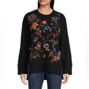 Johnny Was Zoe High-Lo sweatshirt Retail $180 Size Large